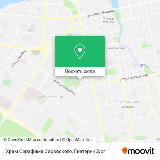 Карта Храм Серафима Саровского