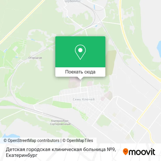 Карта Детская городская клиническая больница №9