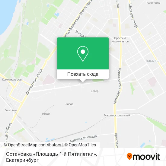 Карта Остановка «Площадь 1-й Пятилетки»