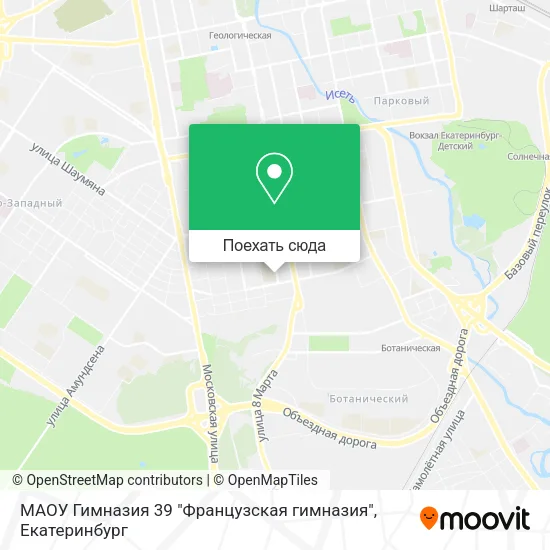 Карта МАОУ Гимназия 39 "Французская гимназия"