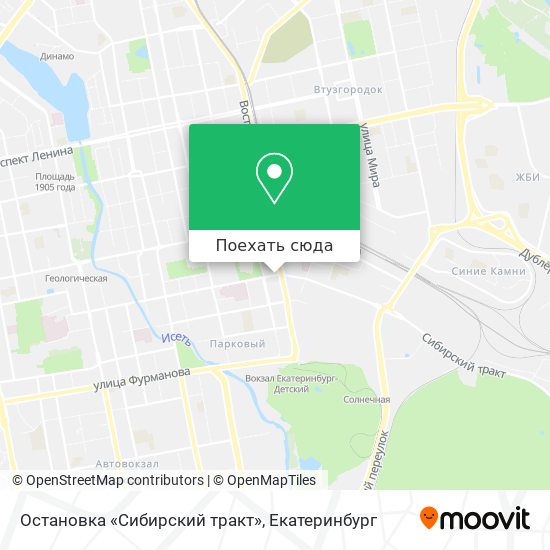 Карта Остановка «Сибирский тракт»