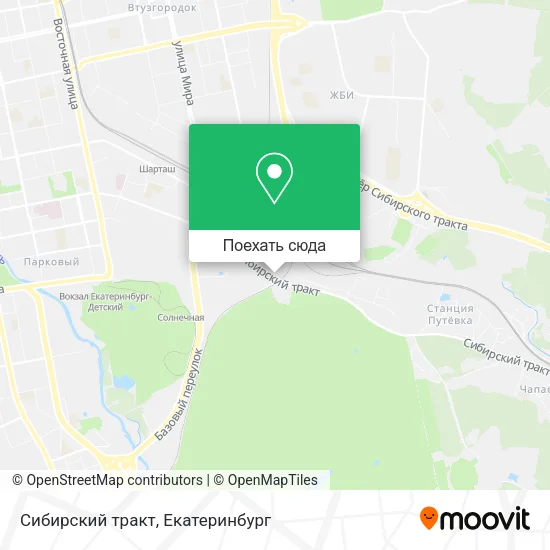 Карта Сибирский тракт