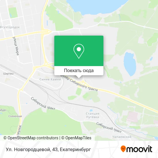 Карта Ул. Новгородцевой, 43