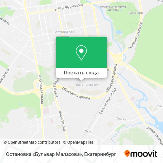 Карта Остановка «Бульвар Малахова»