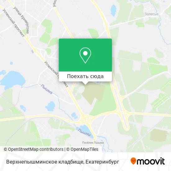 Карта Верхнепышминское кладбище