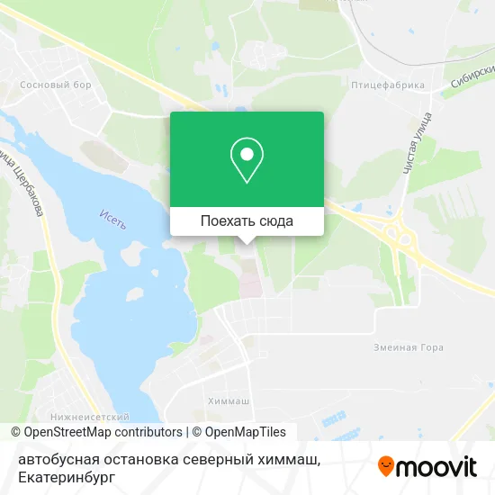 Карта автобусная остановка северный химмаш