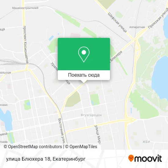 Карта улица Блюхера 18