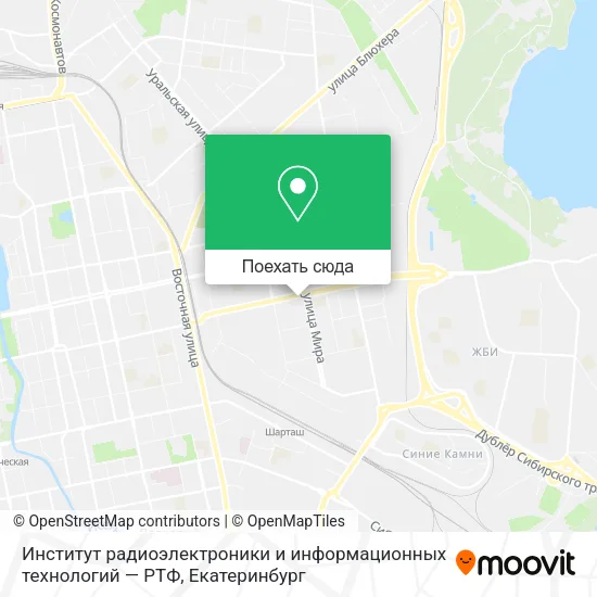 Карта Институт радиоэлектроники и информационных технологий — РТФ
