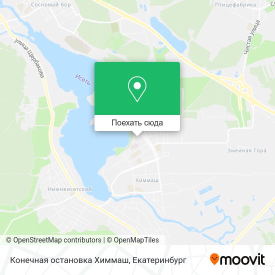 Карта Конечная остановка Химмаш