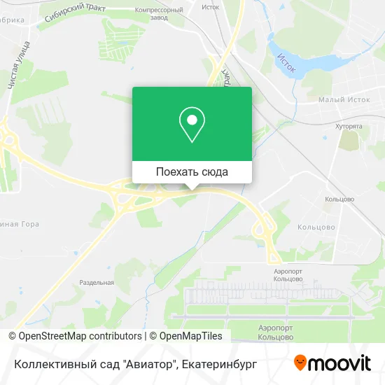 Карта Коллективный сад "Авиатор"