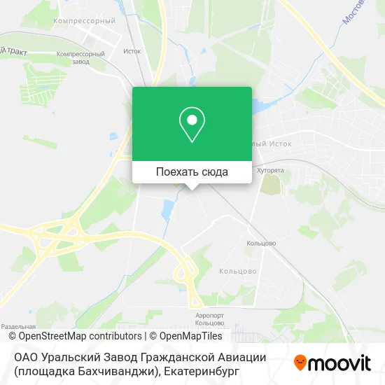 Карта ОАО Уральский Завод Гражданской Авиации (площадка Бахчиванджи)