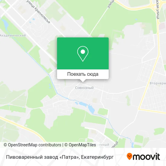 Карта Пивоваренный завод «Патра»