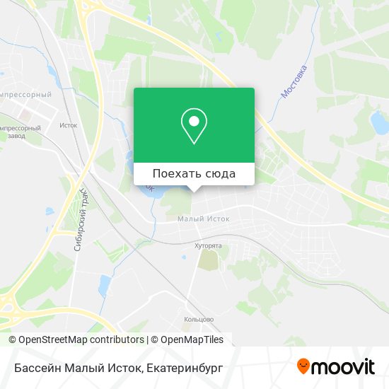 Карта Бассейн Малый Исток