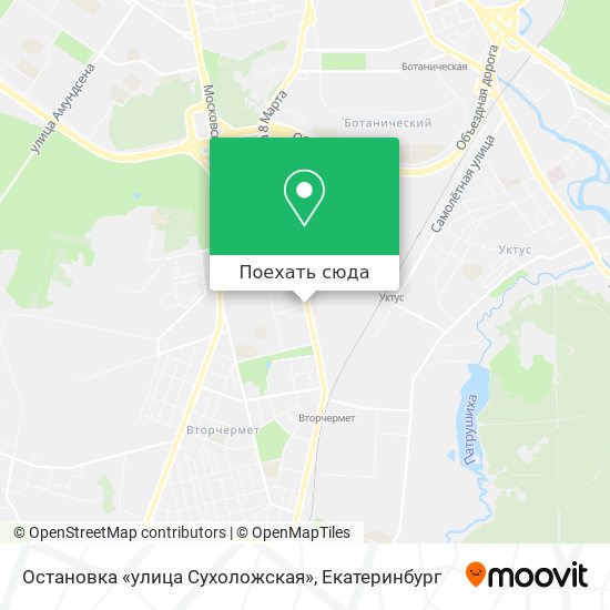 Карта Остановка «улица Сухоложская»