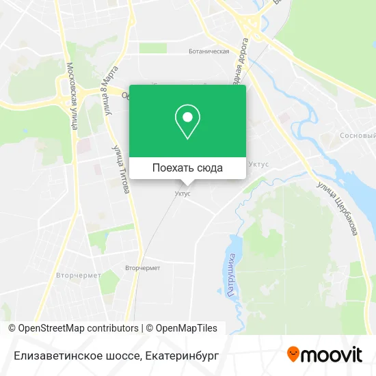 Карта Елизаветинское шоссе