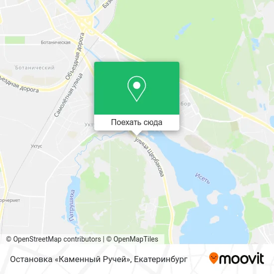 Карта Остановка «Каменный Ручей»