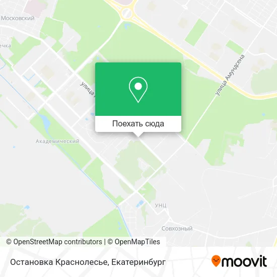 Карта Остановка Краснолесье