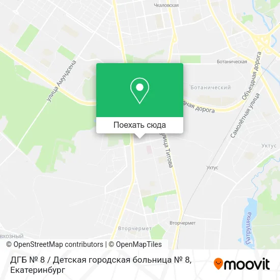 Карта ДГБ № 8 / Детская городская больница № 8