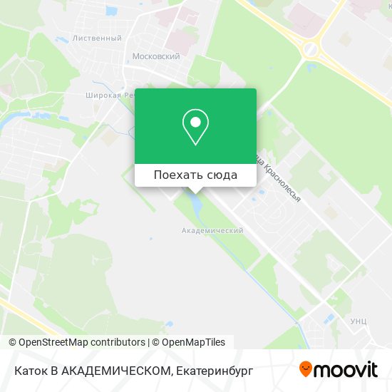 Карта Каток В АКАДЕМИЧЕСКОМ
