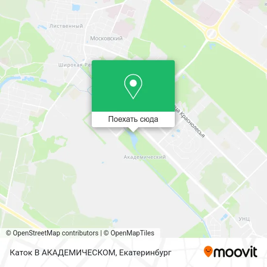 Карта Каток В АКАДЕМИЧЕСКОМ