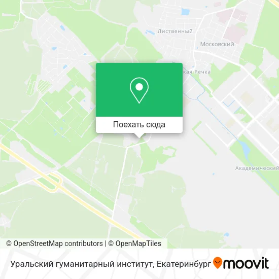 Карта Уральский гуманитарный институт