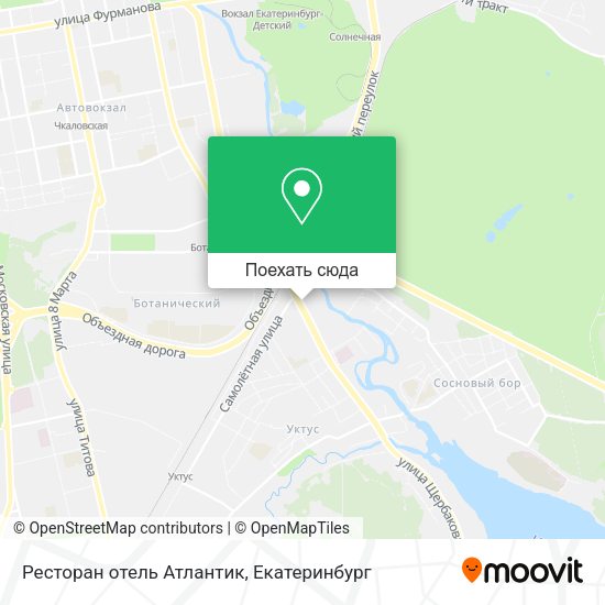 Карта Ресторан отель Атлантик