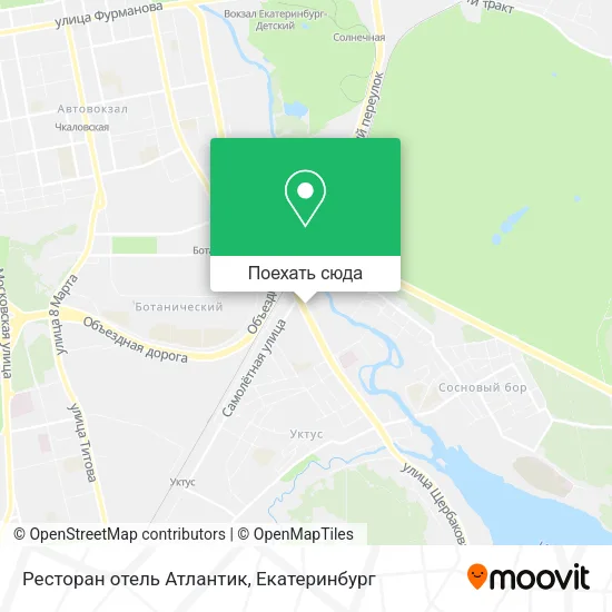 Карта Ресторан отель Атлантик