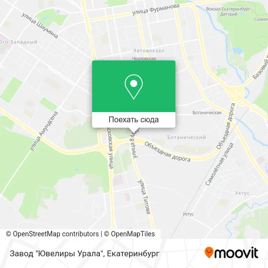 Карта Завод "Ювелиры Урала"