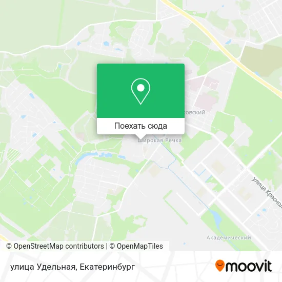 Карта улица Удельная