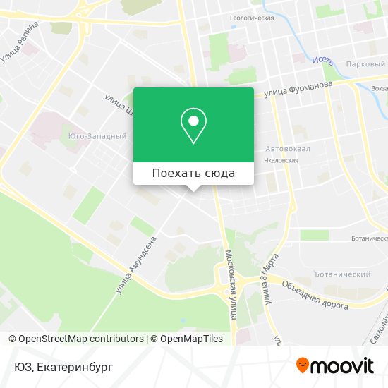 Карта ЮЗ