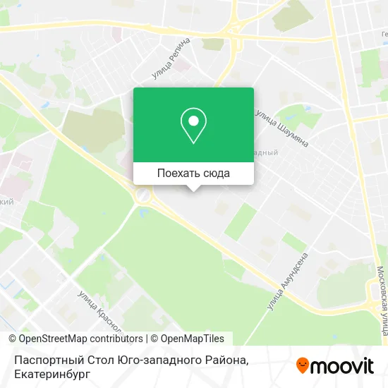 Карта Паспортный Стол Юго-западного Района