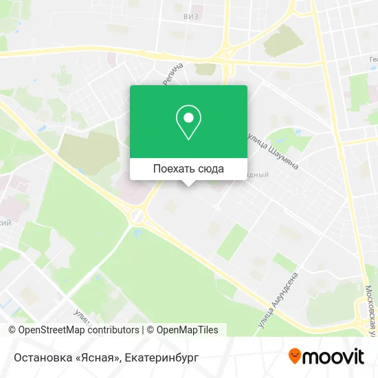 Карта Остановка «Ясная»