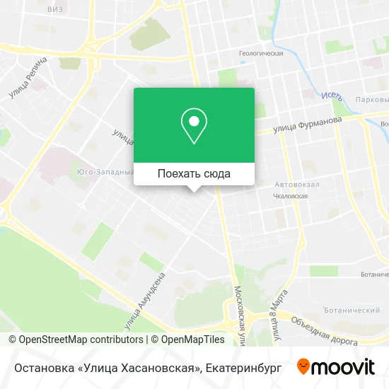 Карта Остановка «Улица Хасановская»