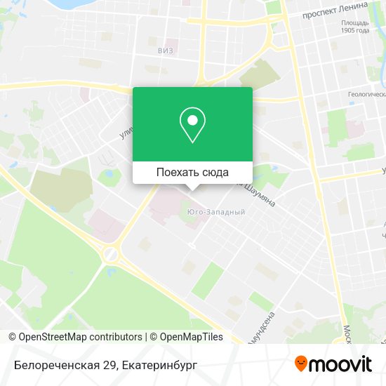 Карта Белореченская 29