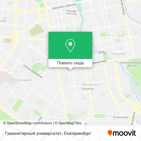 Карта Гуманитарный университет