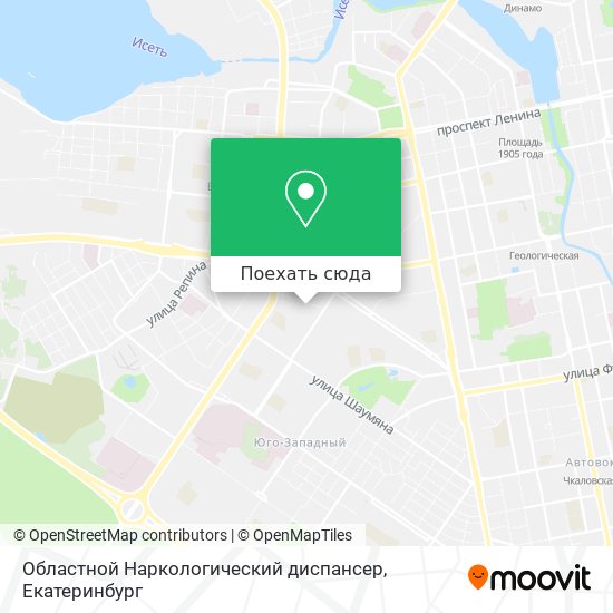 Карта Областной Наркологический диспансер