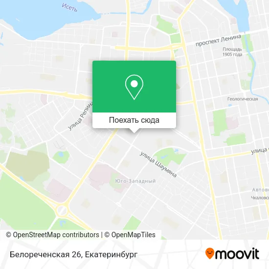 Карта Белореченская 26