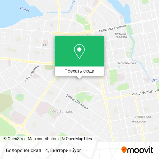 Карта Белореченская 14