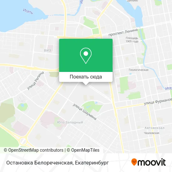 Карта Остановка Белореченская