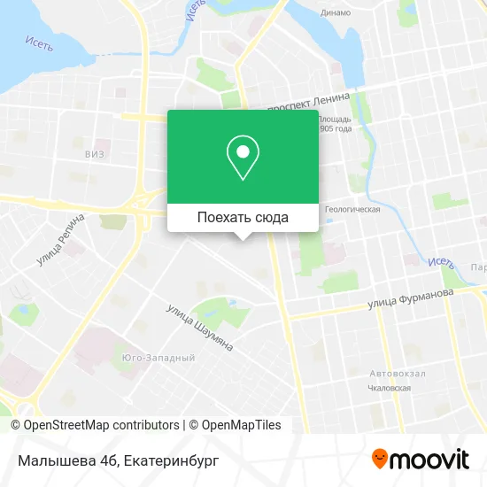 Карта Малышева 4б