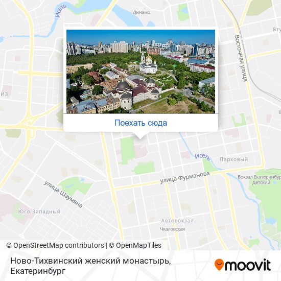 Карта Ново-Тихвинский женский монастырь