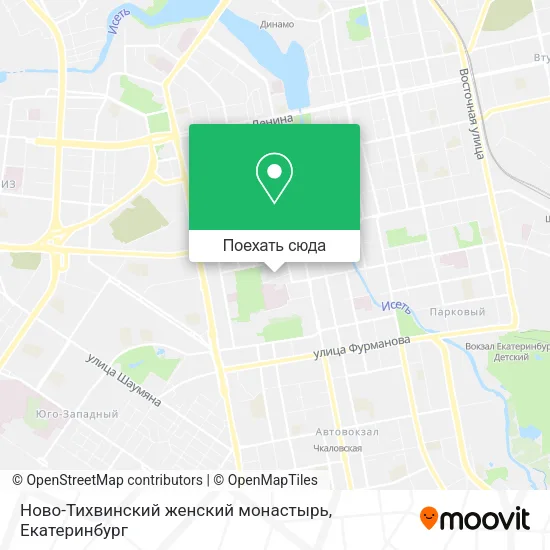 Карта Ново-Тихвинский женский монастырь