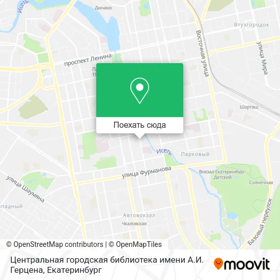 Карта Центральная городская библиотека имени А.И. Герцена
