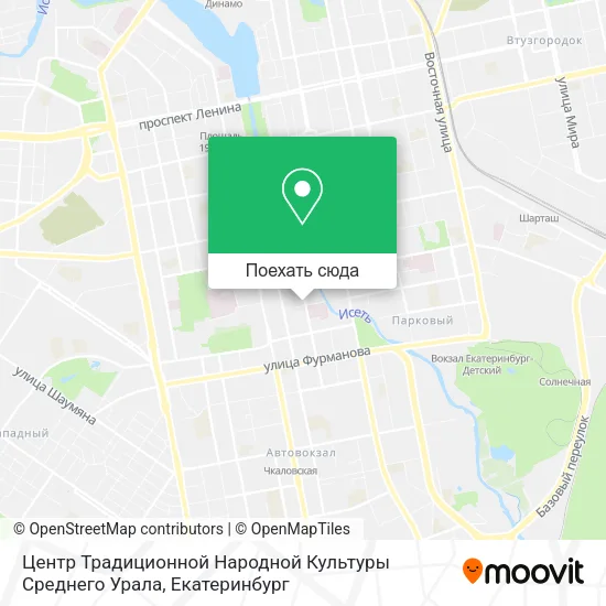 Карта Центр Традиционной Народной Культуры Среднего Урала