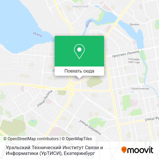 Карта Уральский Технический Институт Связи и Информатики (УрТИСИ)