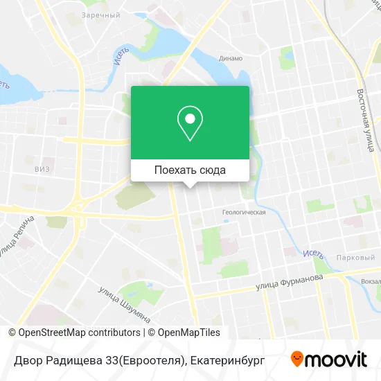Карта Двор Радищева 33(Евроотеля)
