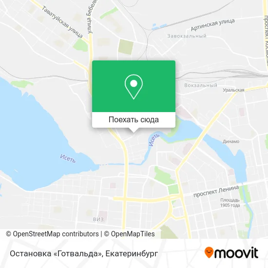 Карта Остановка «Готвальда»