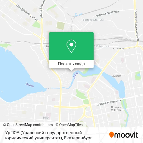 Карта УрГЮУ (Уральский государственный юридический университет)