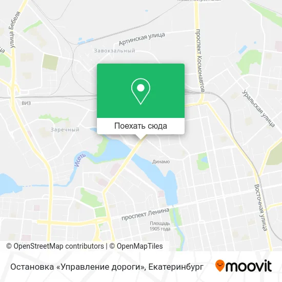 Карта Остановка «Управление дороги»