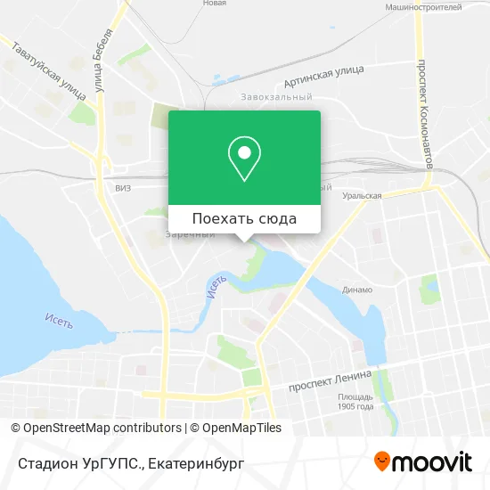 Карта Стадион УрГУПС.